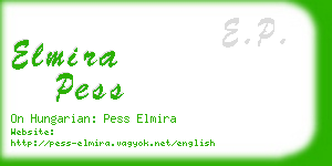 elmira pess business card